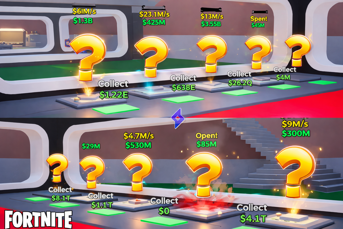 ⚡ VENTE FLASH ⚡ Base Complète Mystère - Steal the Brainrot Fortnite