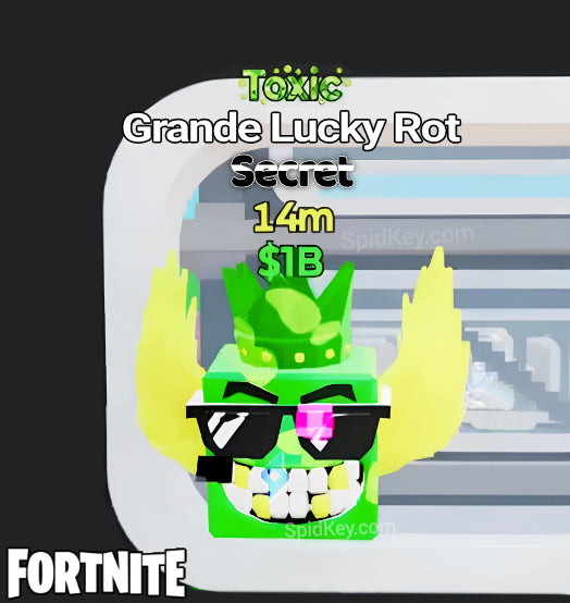 Grande Lucky Rot Secret Toxic - Steal the Brainrot Fortnite